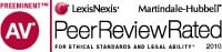 AV Preeminent | Lexis Nexis | Martindale-Hubbell | Peer Review Rated For Ethical Standards and Legal Ability | 2010